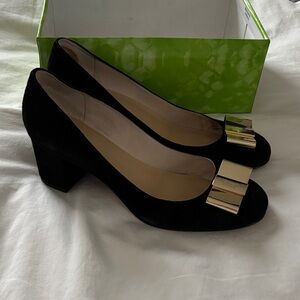 Kate Spade black suede pumps